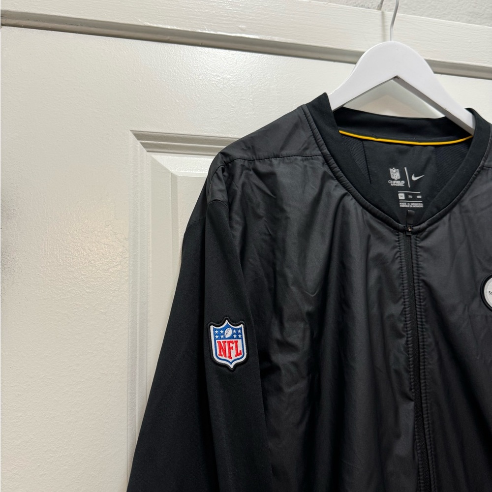 Pittsburgh Steelers Nike Onfield hybrid Elite Jacket Black NFL Full Zip - Picture 2 of 11